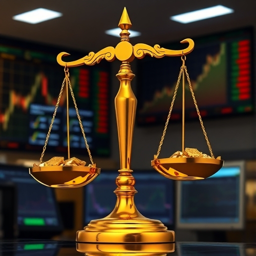 一個現代的交易桌，顯示即時貴金屬價格的螢幕