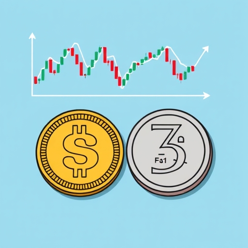 兩枚代表貨幣兌換的硬幣