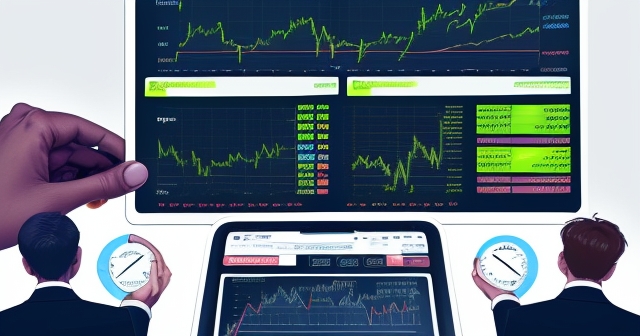 一位使用手機應用程式查詢股價的投資者