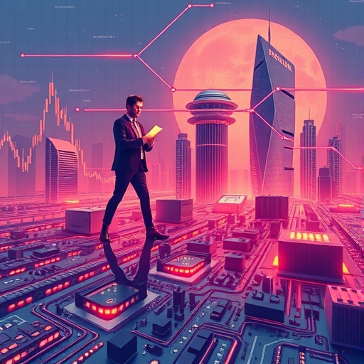 一幅引人入勝的半導體電路板插圖，展示了其複雜的設計。