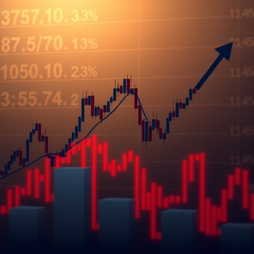 一張顯示價格與技術指標背離的金融圖表