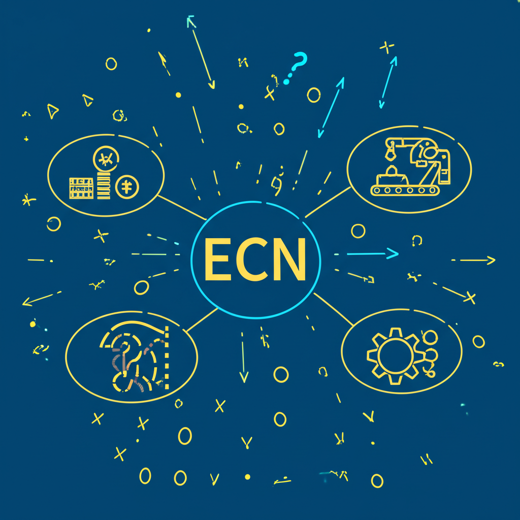 ECN 雙重意義的圖示,顯示金融與製造業的差異