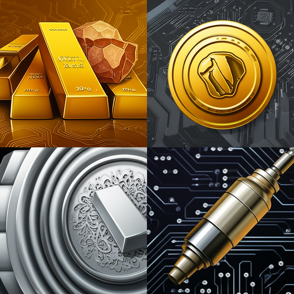 黃金金條與金幣的財富象徵圖像