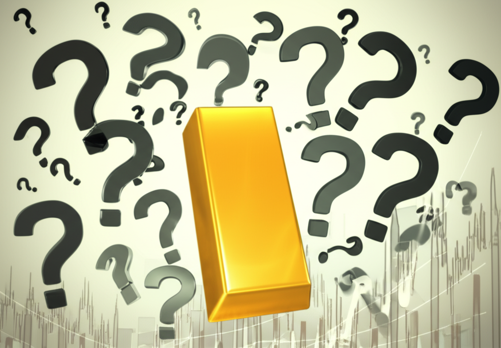 黃金價格波動與投資人疑慮圖示