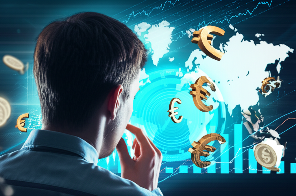 投資人觀察歐元市場走勢與全球經濟圖表
