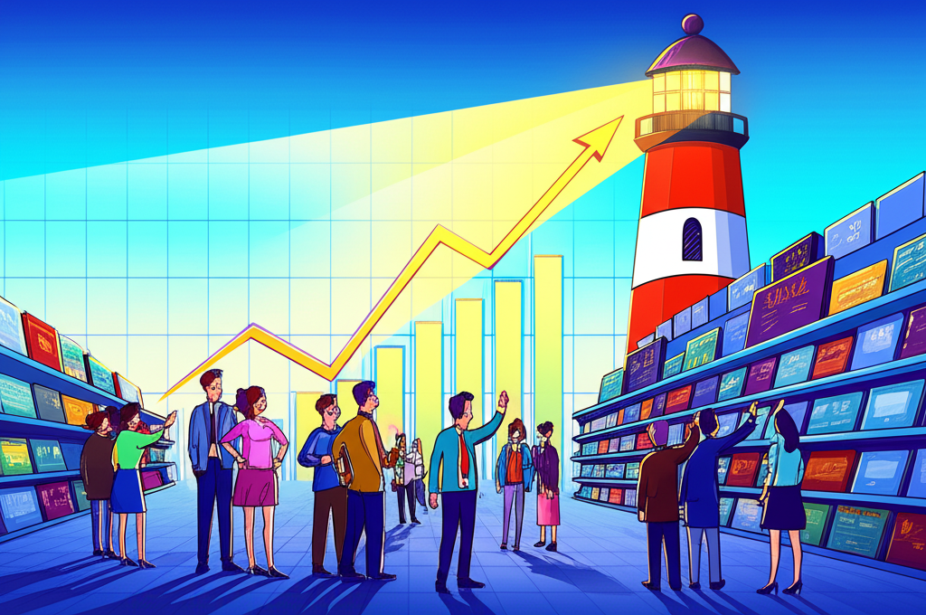 台灣股市加權指數上升圖示,投資人觀察趨勢