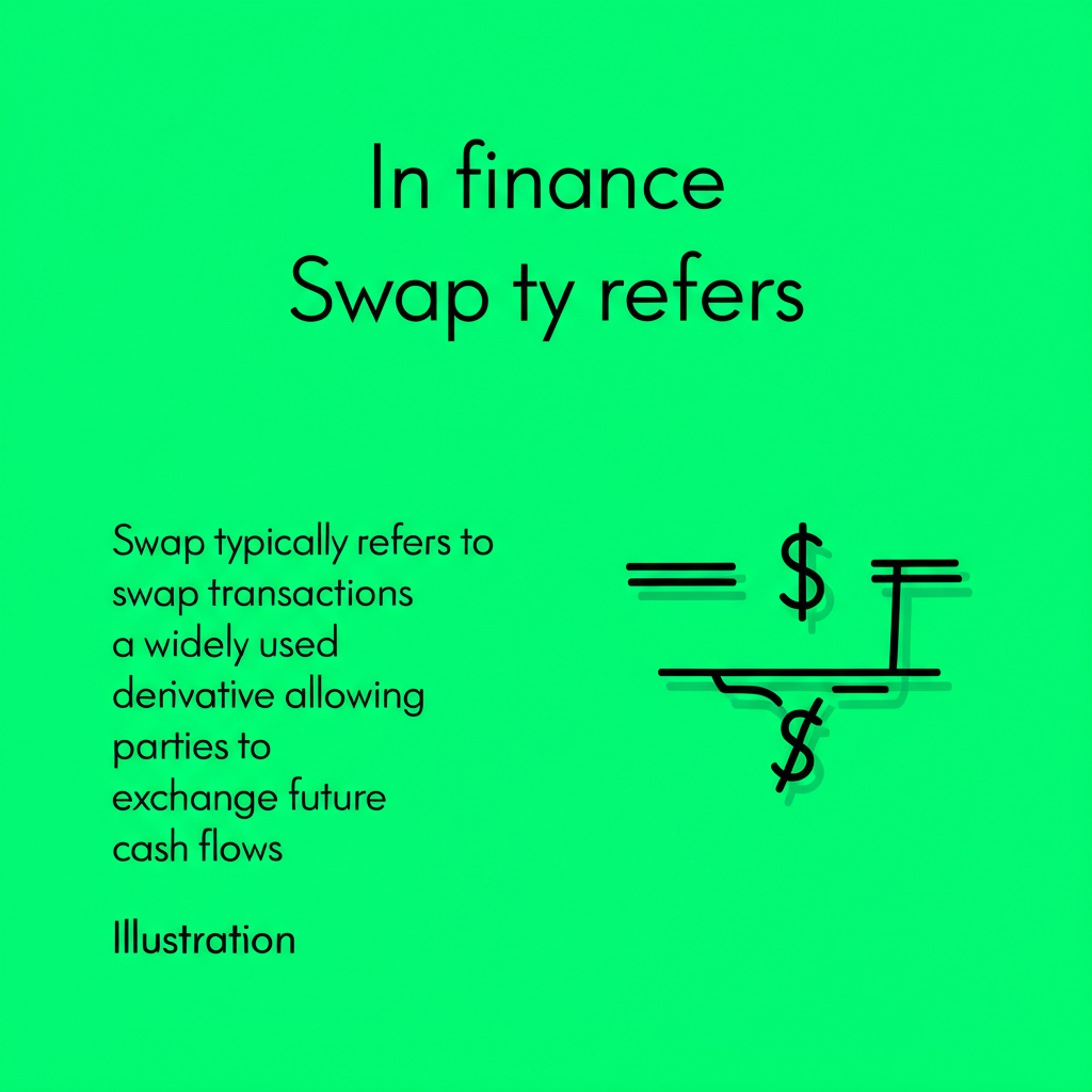 金融中 Swap 指掉期交易,允許雙方交換未來現金流的衍生工具插圖