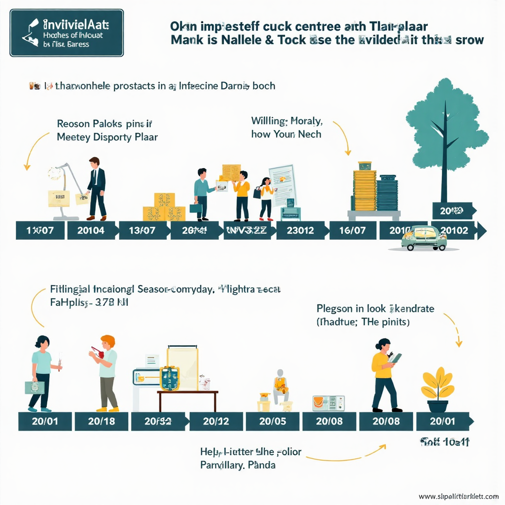 股票交易日期與股息支付日期時間軸資訊圖，包含不同投資者情境圖示的像素藝術插圖