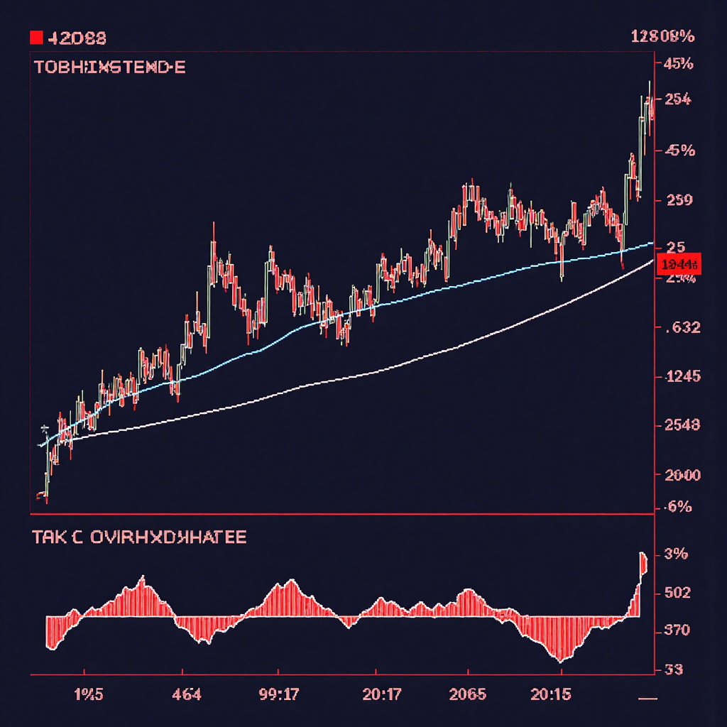 市場訊號以發光線條和幾何形狀呈現,顯示威廉 %R 指標從過冷區上漲趨勢