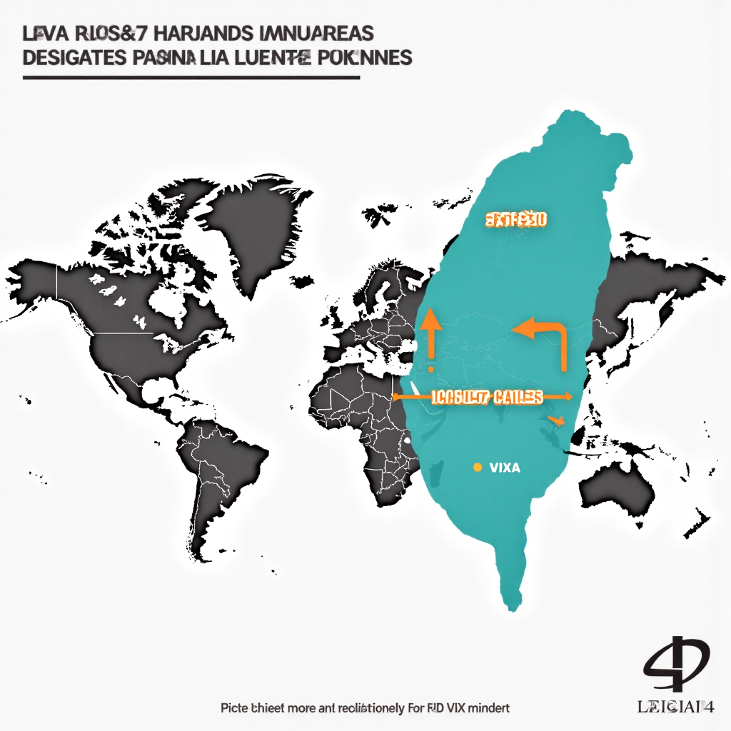 台灣地圖上箭頭指向國際股市,象徵 VIX 產品的全球投資路徑